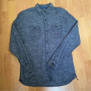 Stapleford Men’s Workwear Heavy Gray Button Up Shirt Size   Medium